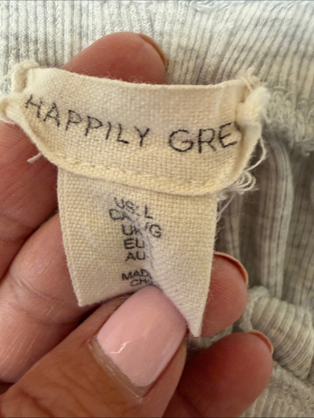 Light Heather Gray Ribbed Tank & Drawstring Short Sleep Set - Picture 3 of 5